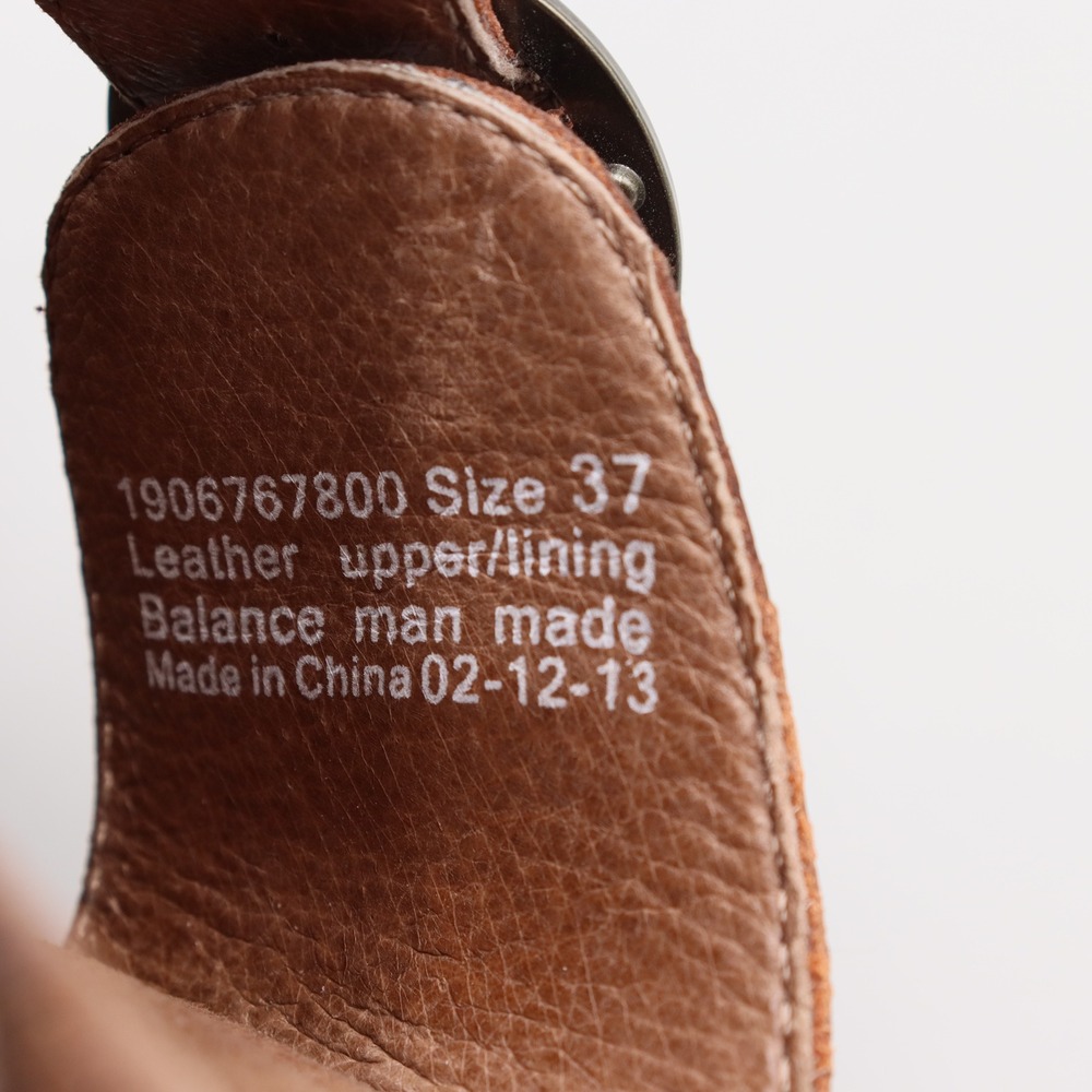 Dansko Women's Fern Antique Full Grain Brandy Leather Wedge Sandals Size 6.5- 7 - Picture 7 of 8